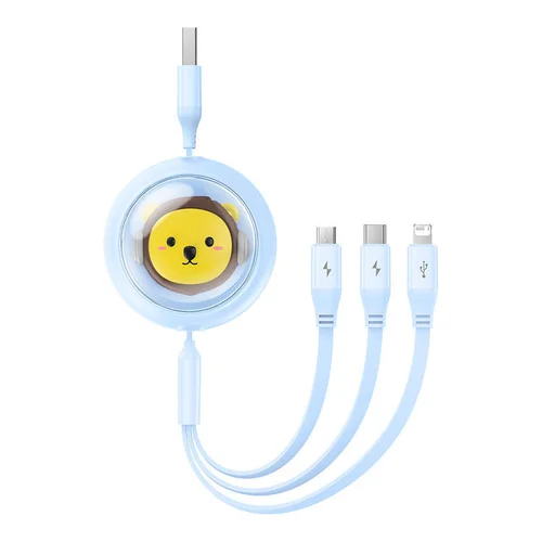 BASEUS CB000063 USB-A 3-in-1 kabelis 1,1 m mėlynas image 3