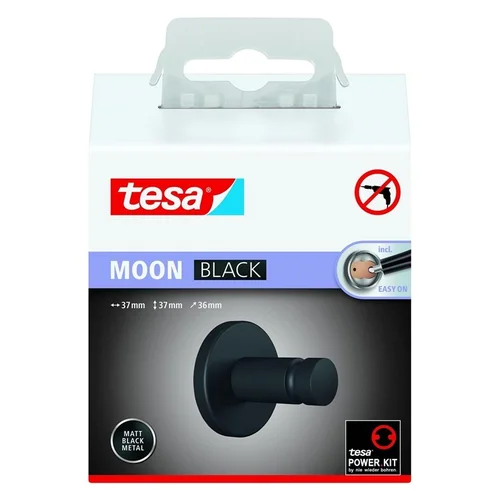TESA MOON 40563 Kabliukas Juoda image 1