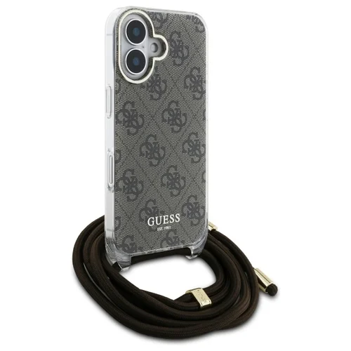 Guess Crossbody Cord 4G Print dėklas iPhone 16, rudas image 3