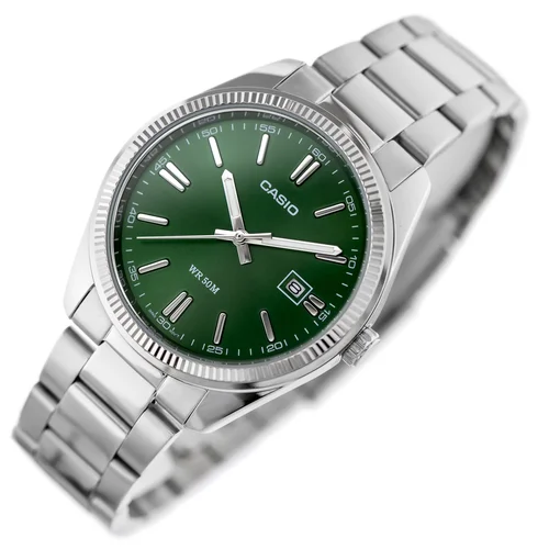 Casio MTP-1302PD-3AV vyriškas laikrodis, žalias ciferblatas image 2