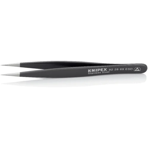 KNIPEX ESD Inox pincetas 120 mm image 1