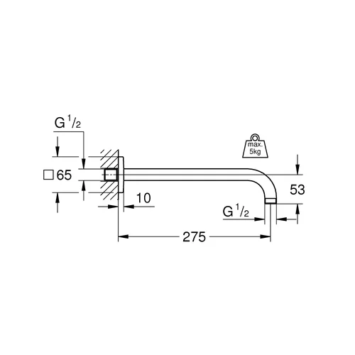 Grohe Rainshower 27488000 laikiklis dušo galvai image 2