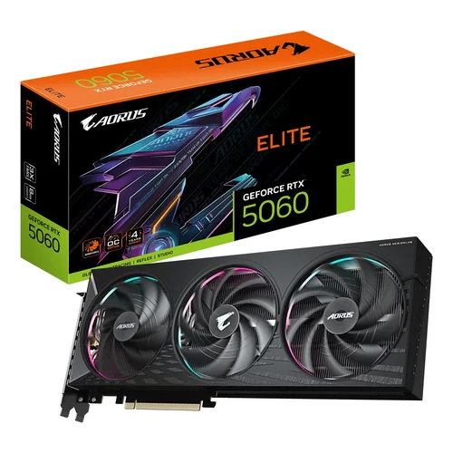 GIGABYTE AORUS GeForce RTX 5060 ELITE 8G 8 GB GDDR7 vaizdo plokštė image 1