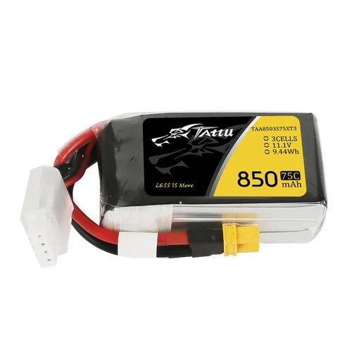 Tattu 850 mAh 11,1 V 75C 3S1P baterija XT30 jungtimi image 2