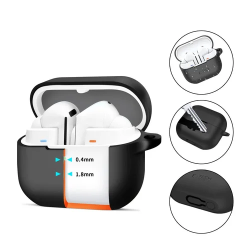Tech-Protect dėklas Samsung Galaxy Buds 3 / 3 Pro, juodas image 2