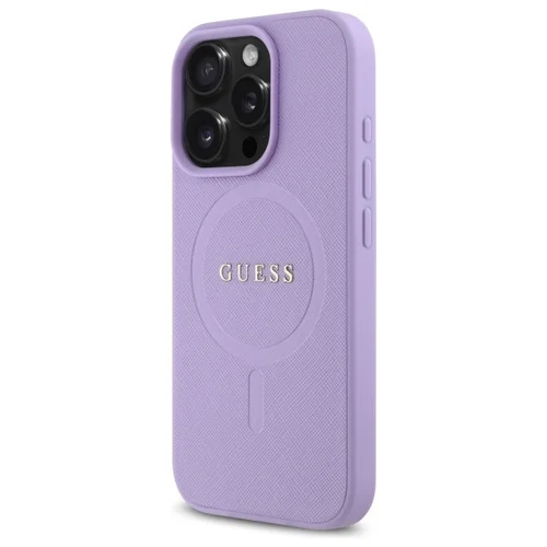 Guess Saffiano MagSafe dėklas iPhone 16 Pro, purpurinis image 2