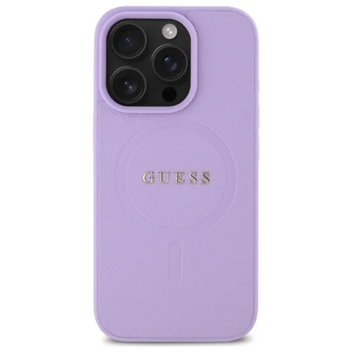 Guess Saffiano MagSafe dėklas iPhone 16 Pro, purpurinis image 3