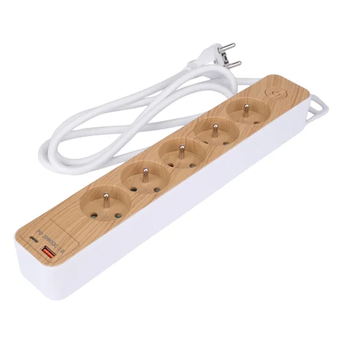 Sthor 72344 ilgintuvas, 5 lizdai, USB, 1,4 m image 1