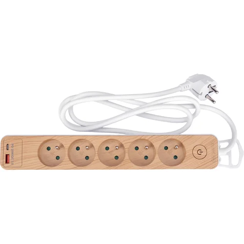 Sthor 72344 ilgintuvas, 5 lizdai, USB, 1,4 m image 3