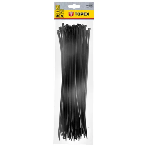 TOPEX Užveržimo dirželiai 4,8 mm x 370 mm, 75vnt., Juodi image 2