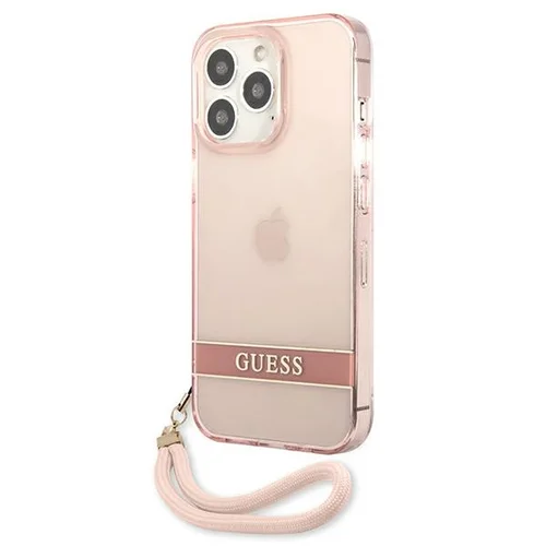 Guess permatomas dėklas su dirželiu iPhone 13 Pro / 13, 6,1 col., rožinis image 2