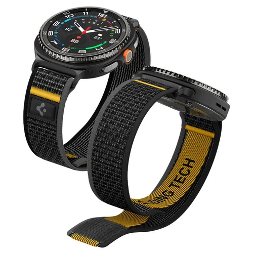 Spigen Athlex Air dirželis Galaxy Watch 40/44/46 mm, juodas ir geltonas image 1
