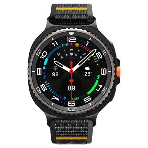 Spigen Athlex Air dirželis Galaxy Watch 40/44/46 mm, juodas ir geltonas image 2