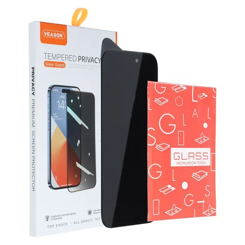 Veason 6D Pro privatumo stiklas iPhone 7/8/SE 2020/2022, juodas image 3