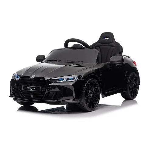 Licencijuotas BMW M4 SX2418 12 V juodas vaikiškas elektromobilis image 1