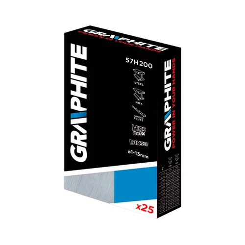 GRAPHITE Grąžtų komplektas HSS-TiN 1.0 - 13.0 mm / 25 vnt. image 2