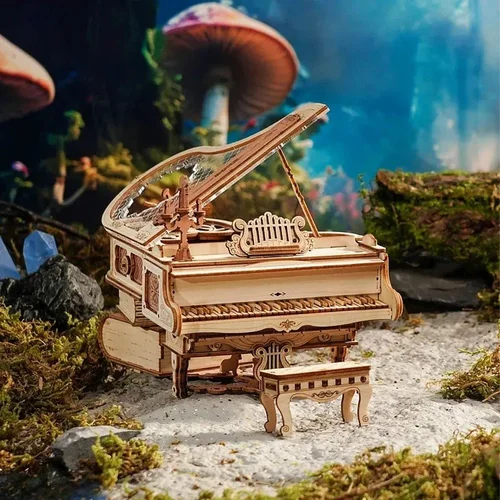 ROKR medinė 3D dėlionė „Grojantis pianinas“ image 2