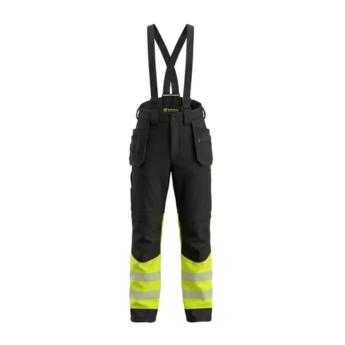 BoSafety ATLANTAPLUS žieminės kelnės M Hi-Vis Class 1, juoda/geltona image 1