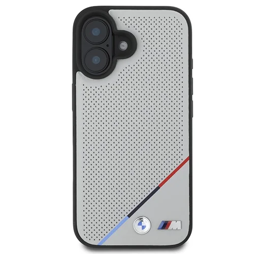BMW M Perforated Tricolor Line MagSafe iPhone 16 dėklas, pilkas image 1