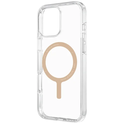 Uniq Clario Magclick įkrovimo dėklas iPhone 16 Pro Max, skaidraus aukso image 1