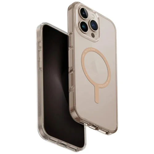 Uniq Clario Magclick įkrovimo dėklas iPhone 16 Pro Max, skaidraus aukso image 3