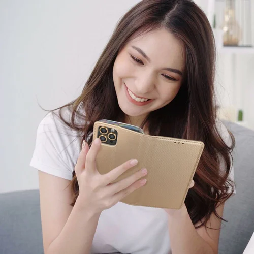 SMART CASE knyginis dėklas Xiaomi Redmi Note 14 5G, auksinis image 2