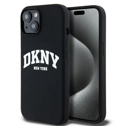 DKNY skysto silikono MagSafe dėklas iPhone 15 Plus / 14 Plus, juodas image 1