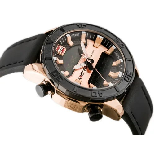 NAVIFORCE NF9114 juodas ir rožinio aukso laikrodis image 3