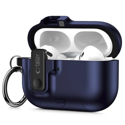 Tech-Protect Slim Hook dėklas AirPods Pro 3, tamsiai mėlynas image 1