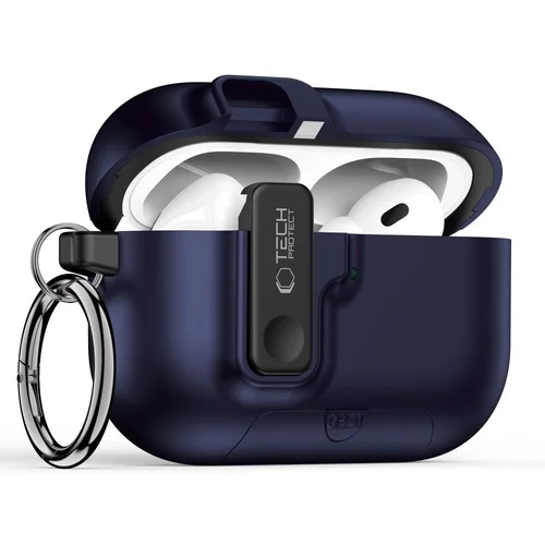Tech-Protect Slim Hook dėklas AirPods Pro 3, tamsiai mėlynas image 2
