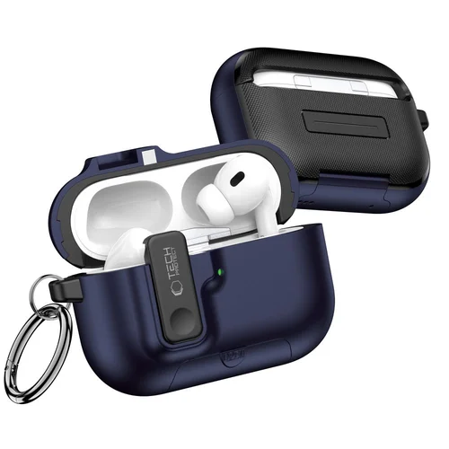 Tech-Protect Slim Hook dėklas AirPods Pro 3, tamsiai mėlynas image 3