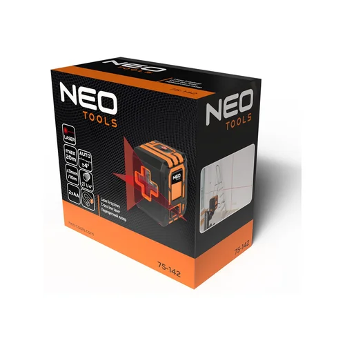 Neo Tools Kryžminės linijos lazeris 20 m raudonas image 2
