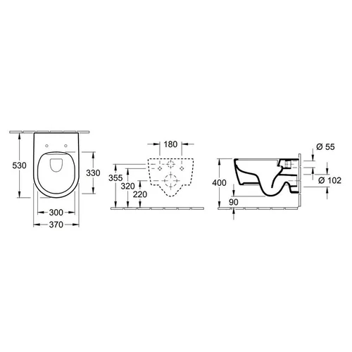 Villeroy & Boch Soul pakabinamas unitazas plotis 370 mm image 3