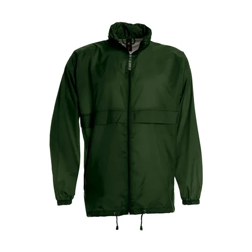 B&C JU800 vyriška striukė vandeniui ir vėjui, 2XL, Bottle Green image 3