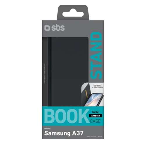 SBS Lygus piniginės dėklas Samsung Galaxy A37, juodas image 2