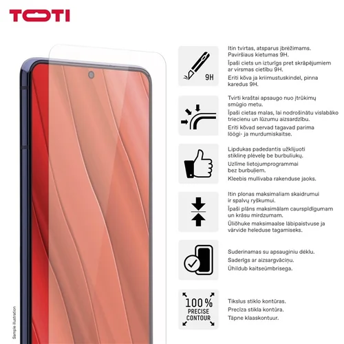 Toti Galaxy S24Plus/S25Plus grūdintas stiklas, 9H image 3