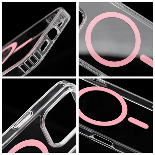 Spalvotas žiedinis MagSafe dėklas iPhone 16 Pro, rožinis image 2