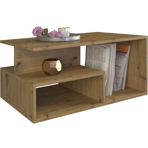 Topeshop PRIMA ARTISAN kavos staliukas ąžuolo spalvos image 1
