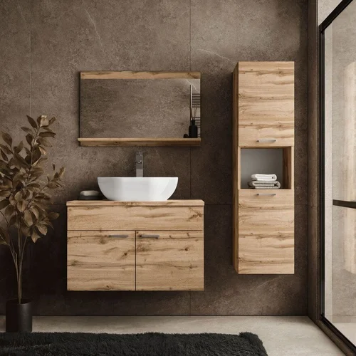 LUMIRE LOFT80 80 cm vonios baldų komplektas, Wotan ąžuolo image 3