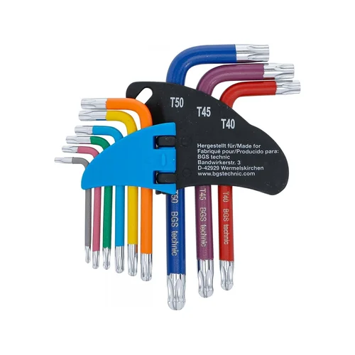 BGS technic 74463B L tipo raktų rinkinys T10–T50 image 3