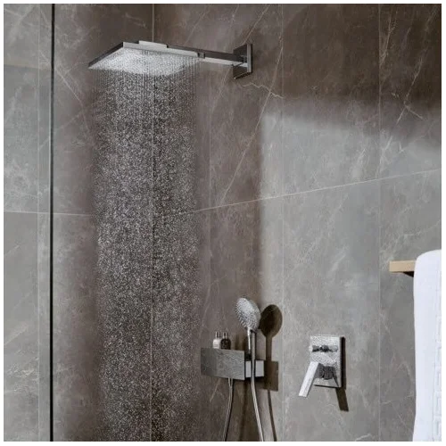 Hansgrohe Raindance E 26238000 dušo galva 30x30 Braižyto juodo chromo image 2