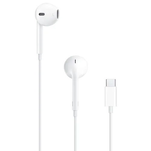 Apple EarPods USB-C baltos laidinės ausinės image 1