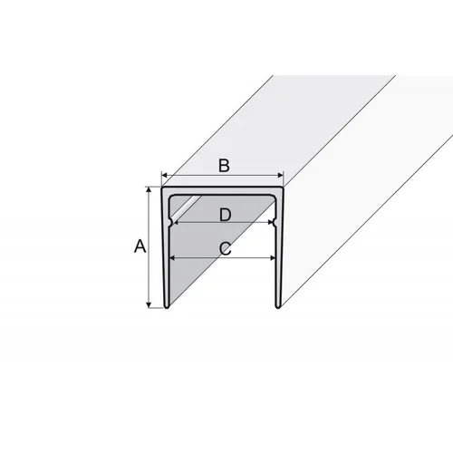 Profilis Effector U aliuminis | 10x12.9x10.5x9.5 mm, 200 cm image 2
