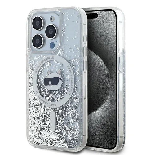 Karl Lagerfeld Liquid Glitter Choupette Head MagSafe dėklas iPhone 15 Pro image 1