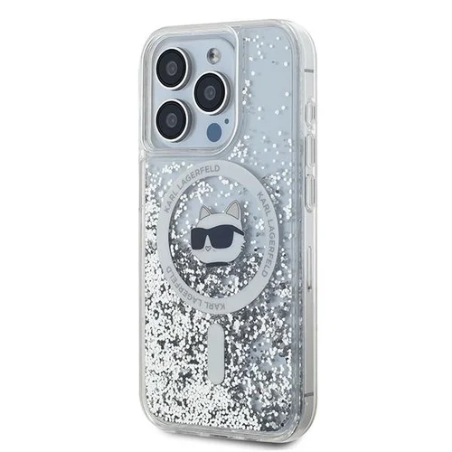 Karl Lagerfeld Liquid Glitter Choupette Head MagSafe dėklas iPhone 15 Pro image 2
