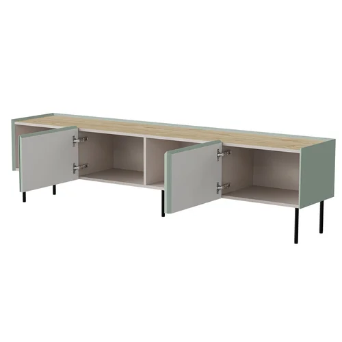 Cama FELLINI televizoriaus spintelė 200 × 40 × 52 cm, alyvuogių ir ąžuolo image 2
