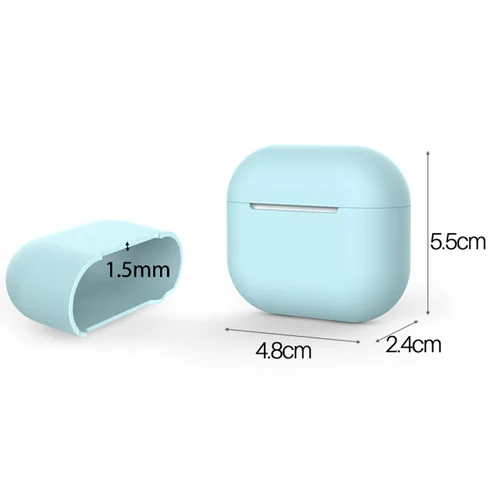 AirPods 3 silikoninis dėklas, baltas image 3