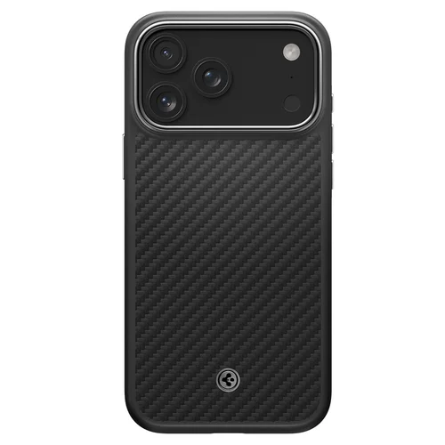 Spigen Enzo Aramid "T" MagSafe dėklas iPhone 17 Pro Max, juodas ir sidabrinis image 2