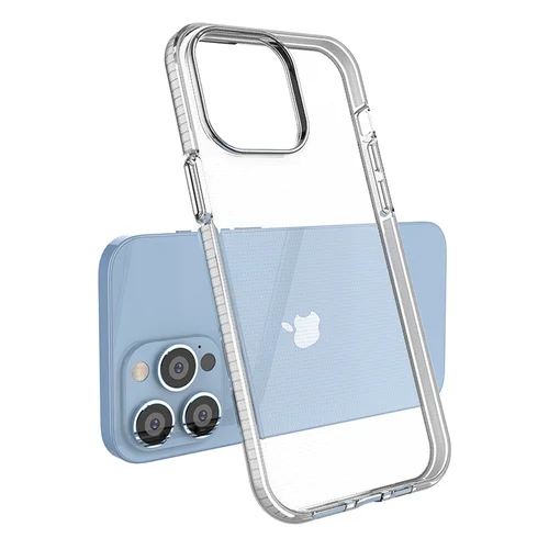 Pavasario TPU dėklas iPhone 14 Pro Max, juodu rėmu image 3