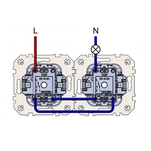 LIREGUS EPSILON Perjungiklis, 1 klavišas, Smėlio spalva image 3